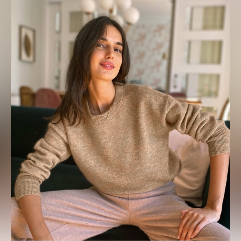NWOT Aritzia The Group Babaton Thurlow Relaxed crew-neck sweater Merino Wool - Picture 3 of 8